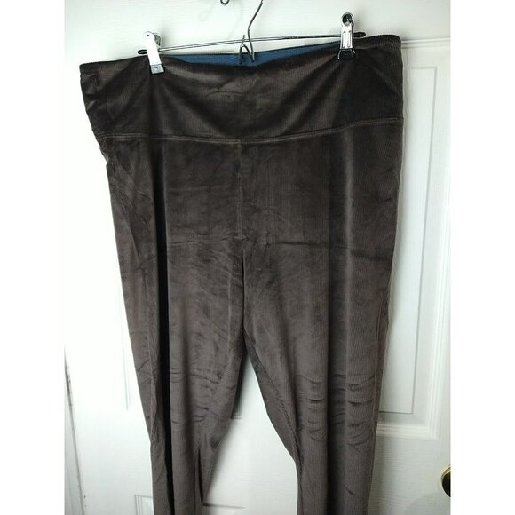Woman With Control Dark Brow Knit Corduroy Wide Band Pants. Size 1XT - Picture 2 of 13